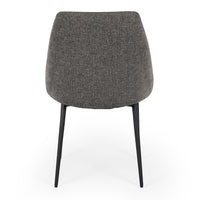 milan dining chair dark grey fabric 3