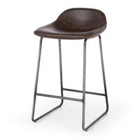 urban upholstered stool vintage brown 1