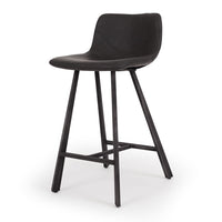vintage upholstered stool vintage grey 2