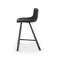 vintage upholstered stool vintage grey 1