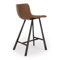 vintage kitchen bar stool cognac 2