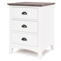 idaho 3 drawer wooden bedside table 1