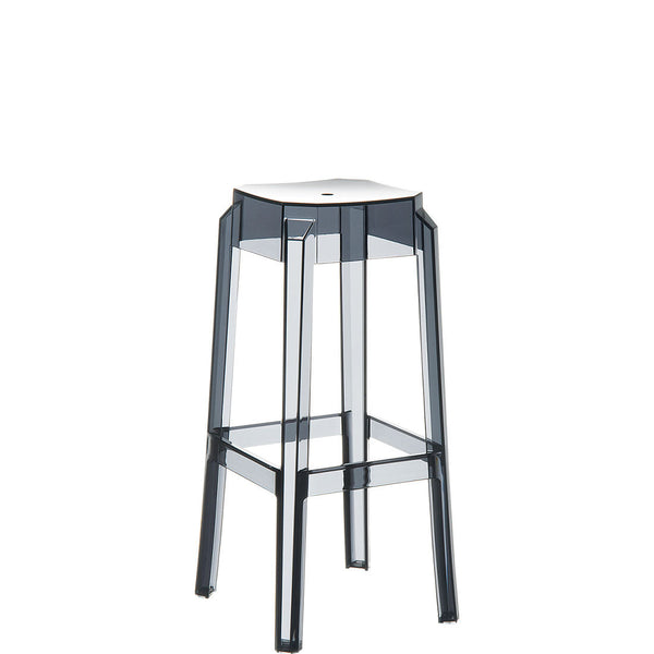 siesta fox bar stool 75cm smoked grey