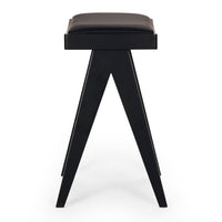 allegra upholstered stool black oak  1