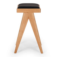 allegra wooden bar stool natural oak  2