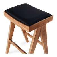 allegra wooden bar stool natural oak  3