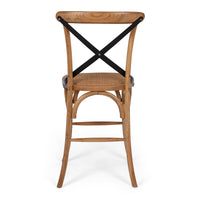 cross back bar stool smoked oak  3
