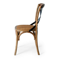 crossed back dining chair smoked oak 2