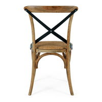 crossed back dining chair smoked oak 3