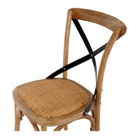 crossed back wooden chair smoked oak 5