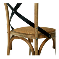 crossed back wooden chair smoked oak 6