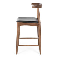 elbow bar stool deep oak 2