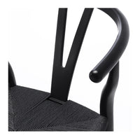 wishbone dining chair black oak 5