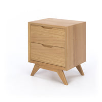 venice 2 drawer wooden bedside table 1