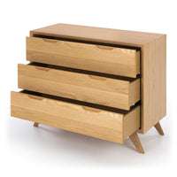 venice 3 drawer oak chest 2