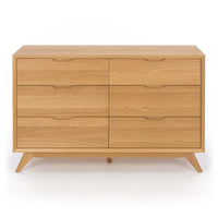 venice 6 drawer oak chest