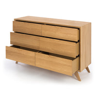 venice 6 drawer oak chest 2