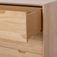 madrid 3 drawer wooden chest natural oak  4