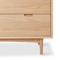 madrid 3 drawer chest natural oak 5