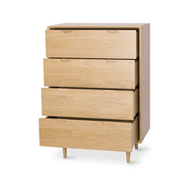 madrid 4 drawer chest natural oak 2