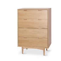 madrid 4 drawer chest natural oak 1