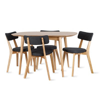 hampton wooden dining table 129cm 4