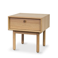 norfix wooden bedside table natural oak 1