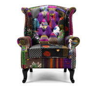 patchwork wingback armchair 6
