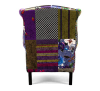 patchwork wingback lounge chair 3