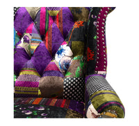 patchwork wingback armchair 2