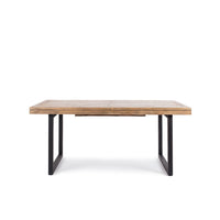 forged extendable wooden dining table 183cm (2)