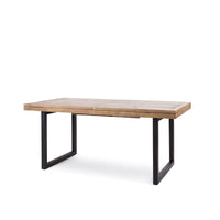 forged extendable wooden dining table 183cm (1)
