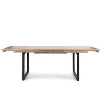 forged extendable wooden dining table 183cm (3)