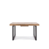 forged extendable wooden dining table 140cm (2)