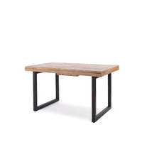 forged extendable wooden dining table 140cm (4)