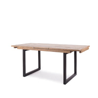 forged extendable wooden dining table 140cm (5)