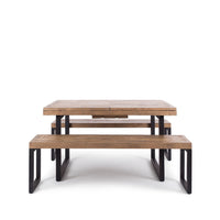 forged extendable wooden dining table 140cm (7)