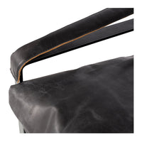 venice lounge chair black leather 5