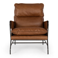 rome armchair tan leather 5