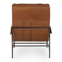 rome lounge chair tan leather 2