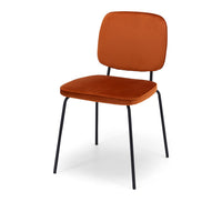tivoli dining chair orange velvet 1