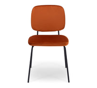 tivoli dining chair orange velvet