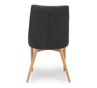 cathedral dining chair dark grey fabric 4