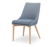cathedral dining chair blue fabric 1