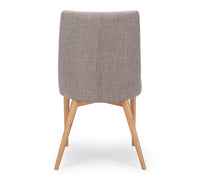 cathedral dining chair light grey fabric 5