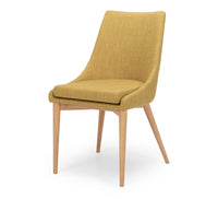 cathedral dining chair mustard fabric 2