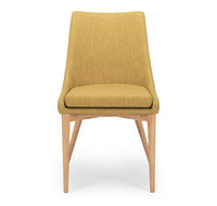 cathedral dining chair mustard fabric 3
