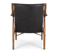 madrid lounge chair black leather 3