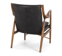 madrid lounge chair black leather 5