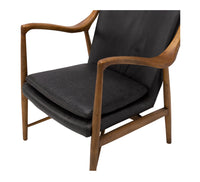 madrid lounge chair black leather 2